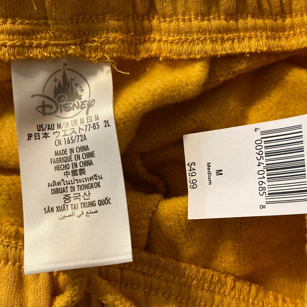 Disney Parks Mickey Mouse Gold Joggers Sweatpants Women Size M, L, XL, 2X, 3X - Picture 11 of 11